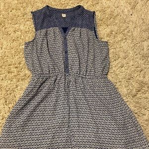 Gap Blue/White Dress Size: L